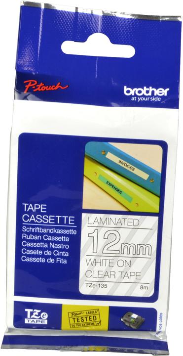 Produktbild Brother Tze-135 (1.20 cm, Weiss, Transparent)
