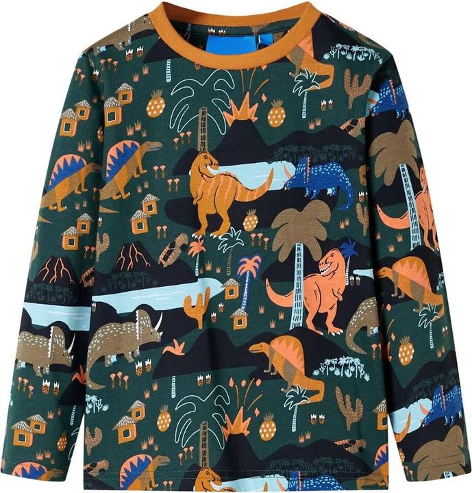 Produktbild VidaXL Kinderpyjama mit Langen Ärmeln Dunkelgrün 140,Material (140)