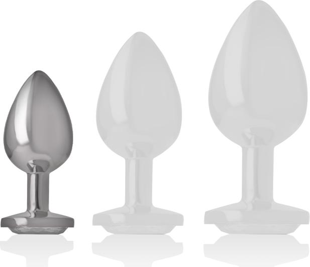 Produktbild Intense White Heart Aluminium Metall Anal Plug Grösse S