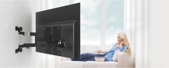 Image du produit Hama Support TV mural, OLED, plat, pivotant, extensible, 229cm (90") à 50kg (Mur, 90", 50 kg)