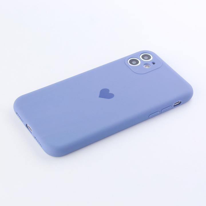 Produktbild PhoneLook Hülle Silikon Mat Herz lavendel (Apple iPhone 14 Pro Max)