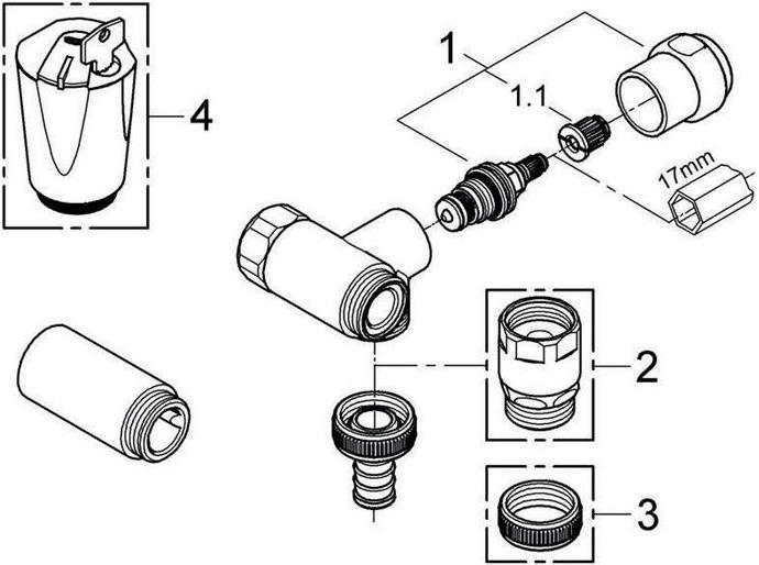Produktbild Grohe WAS Ventil 3/4" Batt Anschluss rechts chr
