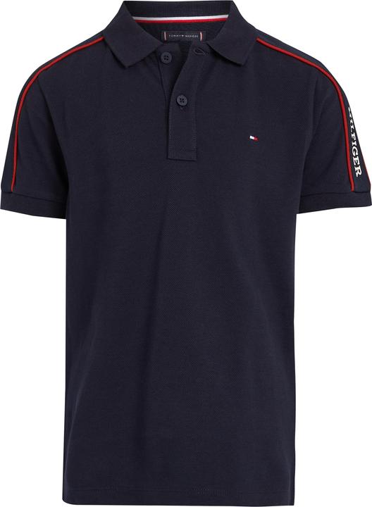 Actual product image Tommy Hilfiger Kids Monotype Tape Polo - Boys - Blauw - 14 jaar