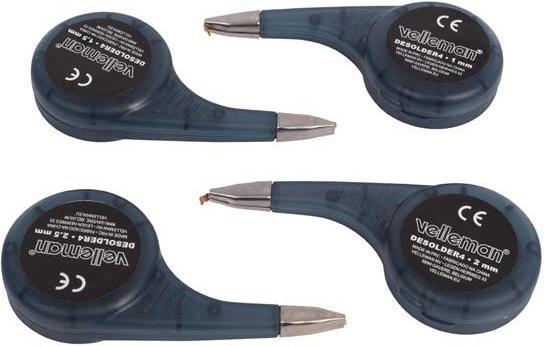 Actual product image Velleman Desoldering Wick With Wheel Dispenser Set - 4 pcs (Soldering bit)