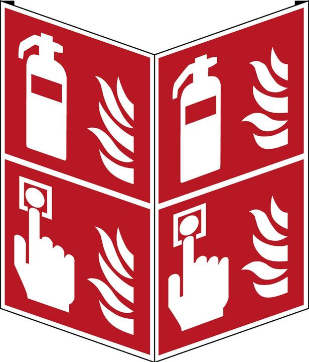Produktbild Brady ISO 7010 PIC F002/F005 B-455 Feuerlöschschlauch und Brandmelder - ISO 7010 Polyvinylchlor