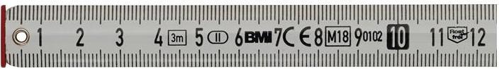 Produktbild BMI Taschenrollbandmass meter Länge 3 m Breite 16 mm mm/cm EG II Kunststoff Linealfunktion (mm)