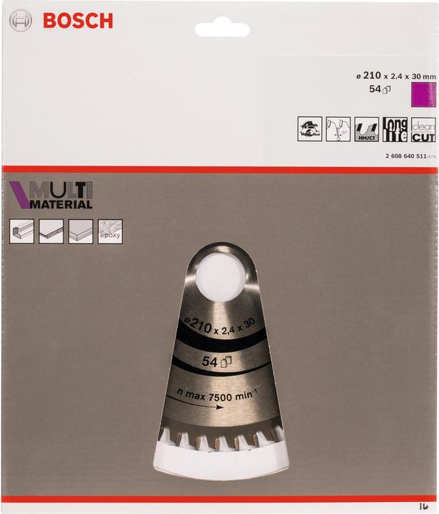 Produktbild Bosch Professional Zubehör PRO Multi Material Kreissägeblatt, 210 x 2,4 x 30 mm