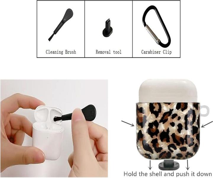 Produktbild König Design Schutz Hülle für Apple AirPods Pro Tasche Case Cover Etuis 360 Grad Bumper Motiv (Kopfhörer Tasche)