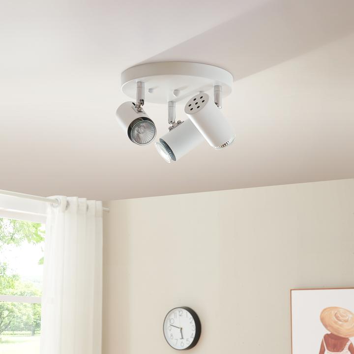 Actual product image Lux.Pro Deckenleuchte Bathgate 3 x GU10 Weiss (GU10)
