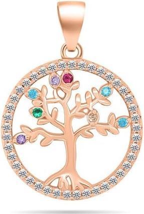 Brilio Silver - Shiny bronze pendant Tree of Life PT114R