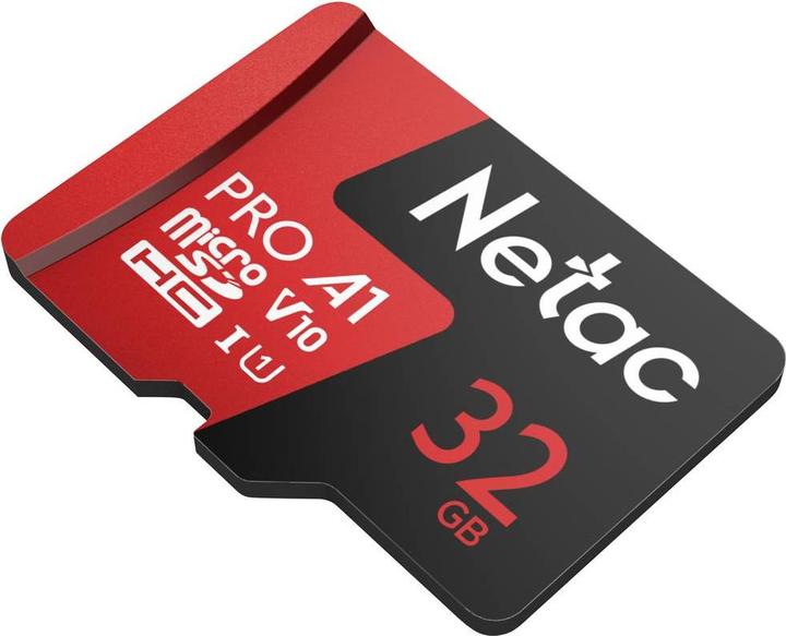 Image du produit Netac P500 Extreme Pro MicroSDHC 32GB V10/A1/C10 jusqu'à 100MB/s, wi (32 Go, microSDHC, U1, UHS-I)