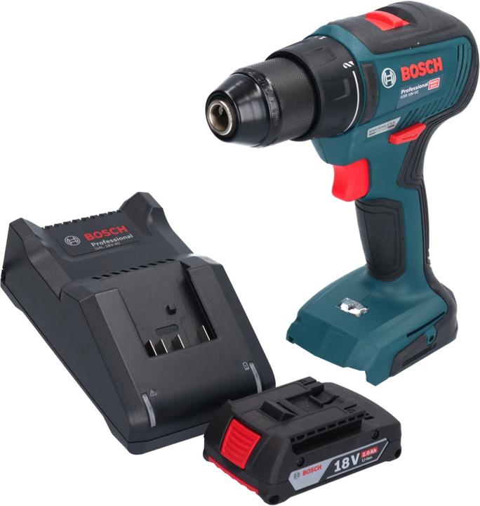 Image du produit Bosch Professional Bosch GSR 18V-55 Professional Perceuse-visseuse sans fil 18 V 55 Nm Brushless + 1x batterie 2,0 Ah (Fonctionnement sur batterie)