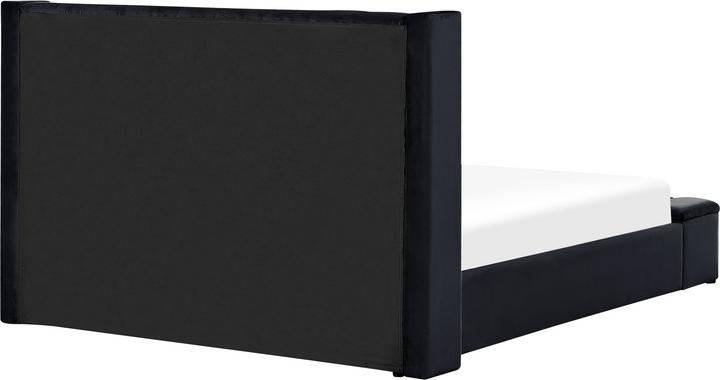 Actual product image Beliani Upholstered bed in black velvet fabric with storage space 180 x 200 cm NOYERS (180 x 200 cm)