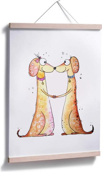 Actual product image Trenddeko Dachshunds in love (30 x 40 cm)