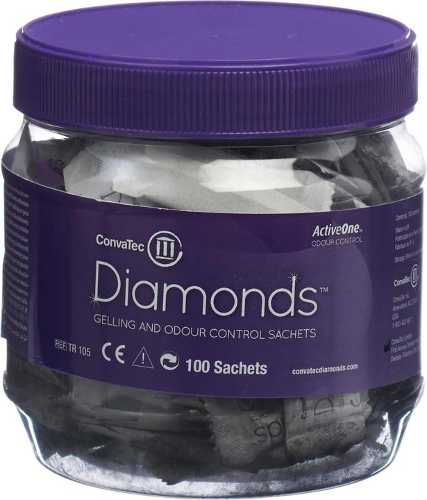 ConvaTec Superabsorber und Geruchsbanner Sachets Aktivkohle flüssige Darmausscheidungen (100 Stück, 1452 ml, 345 g)