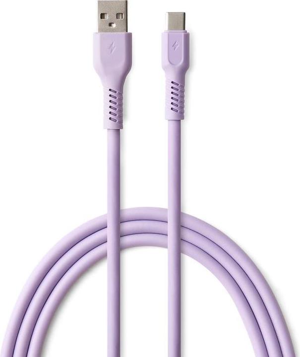 Actual product image Forever COLORUM cable USB-A - USB-C 1,8m 3A CK60-AC-09 xLavenda (1.80 m)