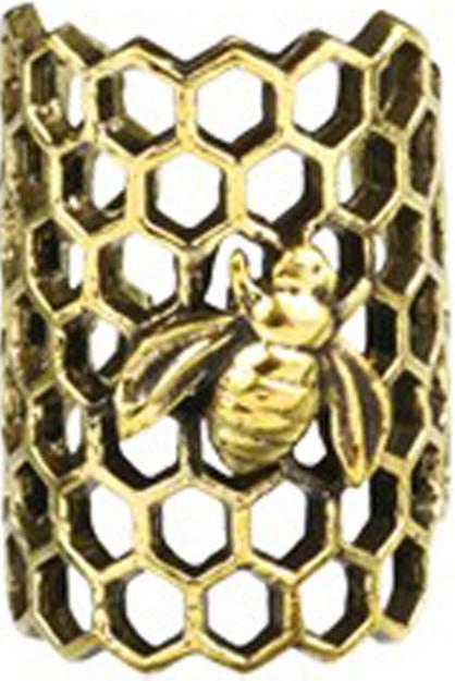 Star Piercing Ear Cuff vergoldet Bienenwabe (Messing)