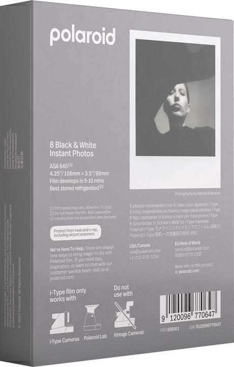 Actual product image Polaroid B&W I-type (Now, OneStep+)