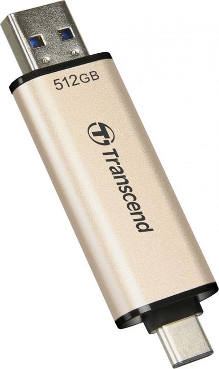 Immagine prodotto Transcend JetFlash 930C chiavetta USB da 512 GB USB Type-A / USB Type-C 3.2 Gen 1 (3.1 Gen 1) Oro (512 GB, USB-A, USB-C)