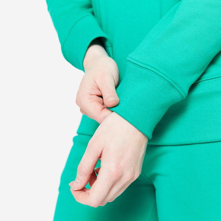 Immagine prodotto Domyos Felpa con cappuccio da donna in cotone - verde (XL)