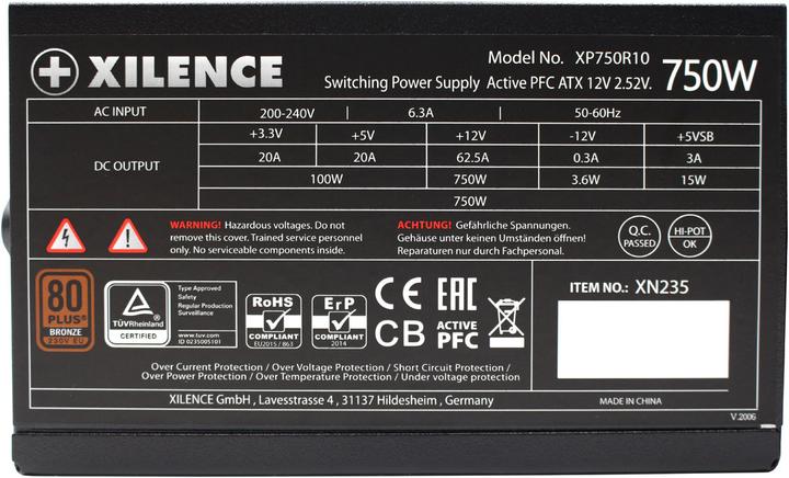 Actual product image Xilence XN235 (750 W)
