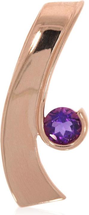 Xen Anhänger mit 5 mm Amethyst ca. 0,50 ct. rosèvergoldet (925 Sterling Silber)