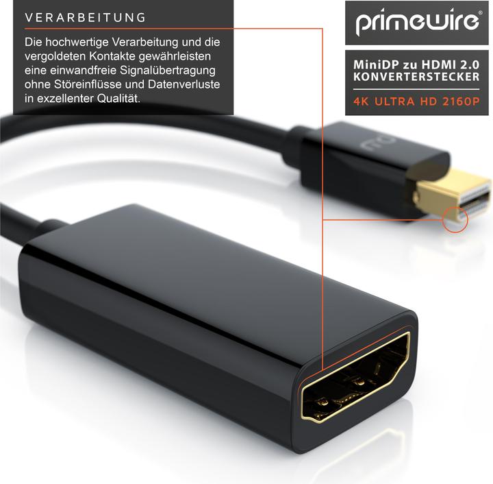 Produktbild Primewire Mini Display Port – HDMI (0.10 m, DisplayPort, HDMI)