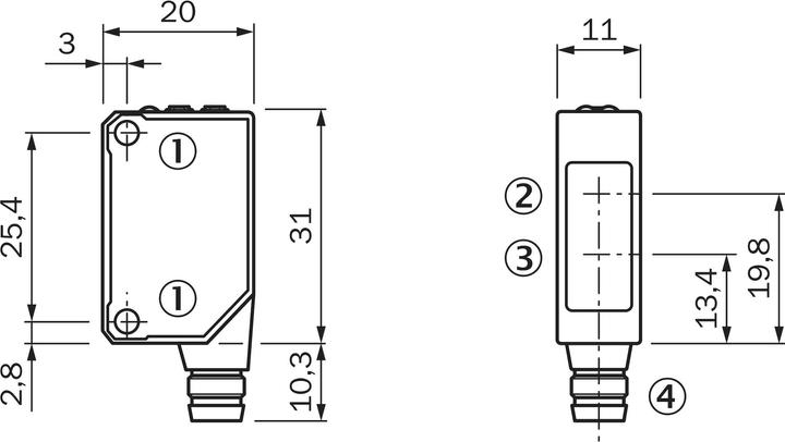 Actual product image Sick WL100L-F2231 Miniature photoelectric sensors, WL100L-F2231 WL100LF2231