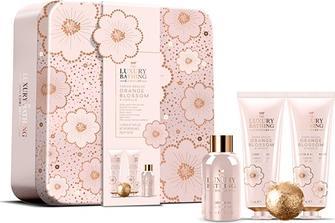 Immagine prodotto Grace Cole Set regalo per la cura del corpo in lattina Creme Brulee Fiori d'arancio - 4 pezzi (Set per la cura del corpo)