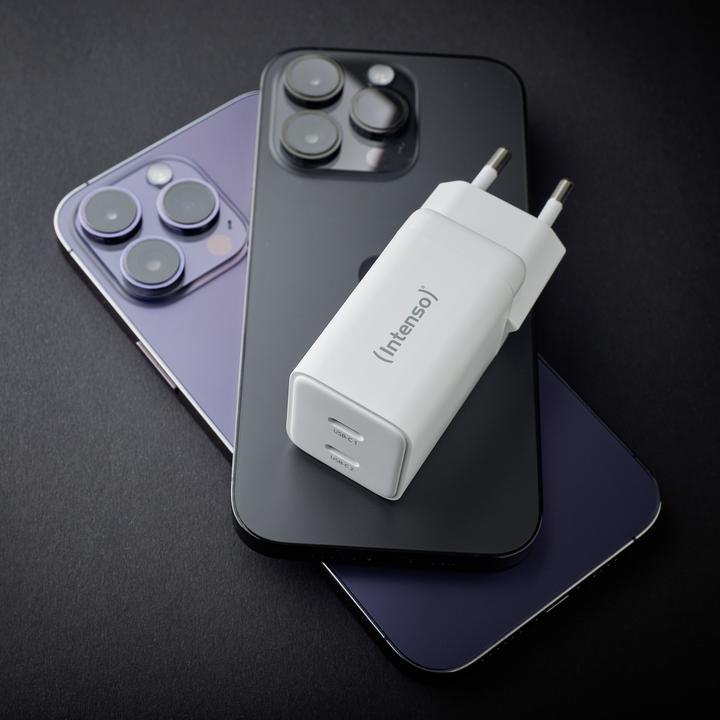 Produktbild Intenso 2x USB-C GAN Adapter weiss (40 W)