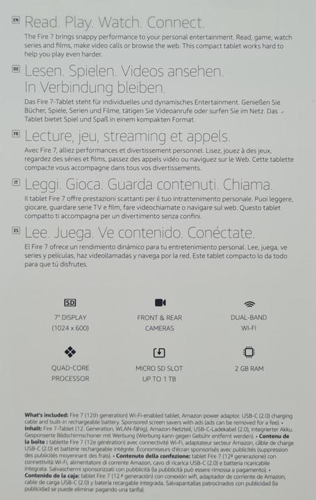 Productafbeelding Amazon Fire 7 32GB (7", 32 GB, Zwart)