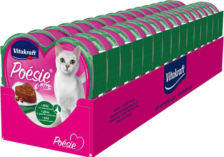 Produktbild Vitakraft Nassfutter Poésie Gelee Wild & Cranberry, 15 x 85 g (Adult, 15 Stk., 1275 g)