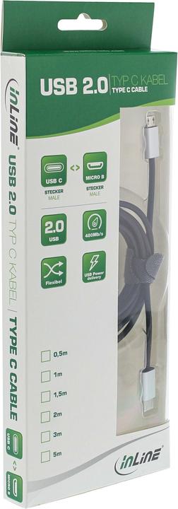 Actual product image InLine USB C – USB Micro B (0.50 m, USB 2.0)