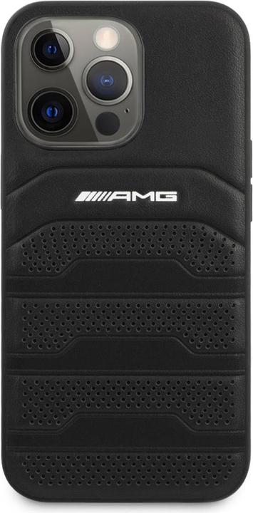 Image du produit Mercedes AMG AMHCP14LGSEBK iPhone 14 Pro 6,1" czarny/black hardcase Leather Debossed Lines (Apple iPhone 14 Pro)