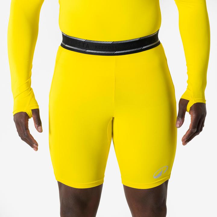 Kipsta Damen/Herren Fussball Funktionsshorts - Keepdry Light gelb