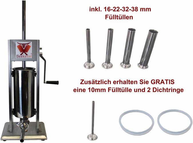Actual product image Beeketal Sausage filler 5L 2 speed gearbox