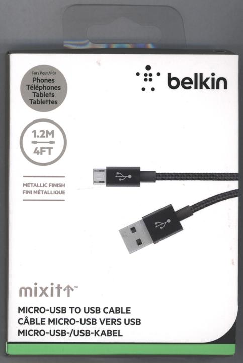 Produktbild Belkin MIXIT Metallic Micro-USB (1.20 m, USB 2.0, 2.50 W)