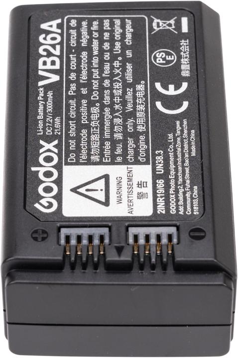 Actual product image Godox VB-26, Li-Ion battery to V1 (Flash unit battery)