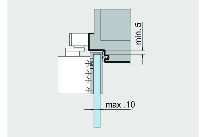 Produktbild Dormakaba Glastürschuh zu TS 92 XEA (Glastür, Indoor)