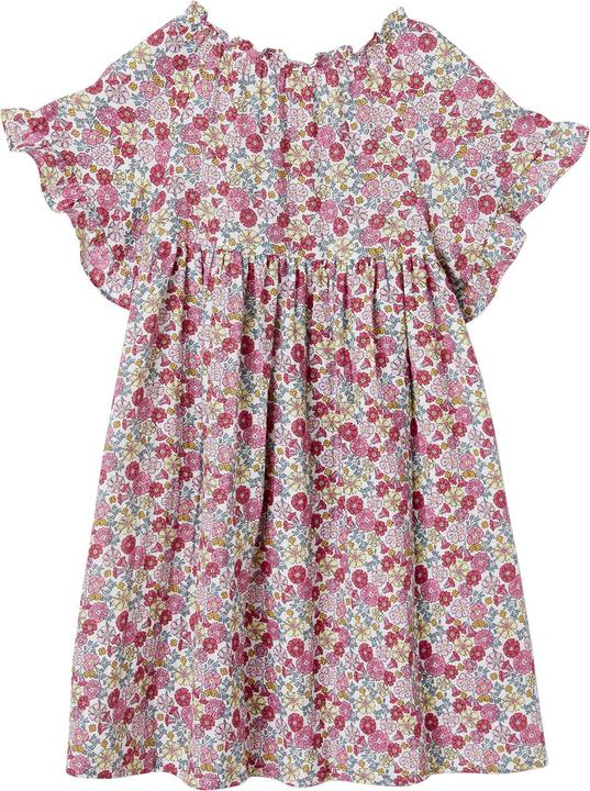 Vertbaudet Geblümtes Mädchen Kleid mit Schmetterlingsärmeln (146)
