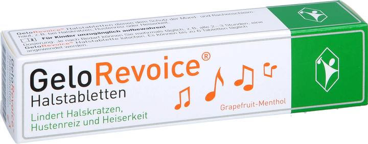 Actual product image GeloRevoice Throat Lozenges Grapefruit-Menthol, 20 pcs. tablets (20 Piece)