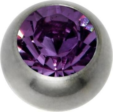 Bijouteria 1.2mm Titan Piercingteil (Kristall, Titan)