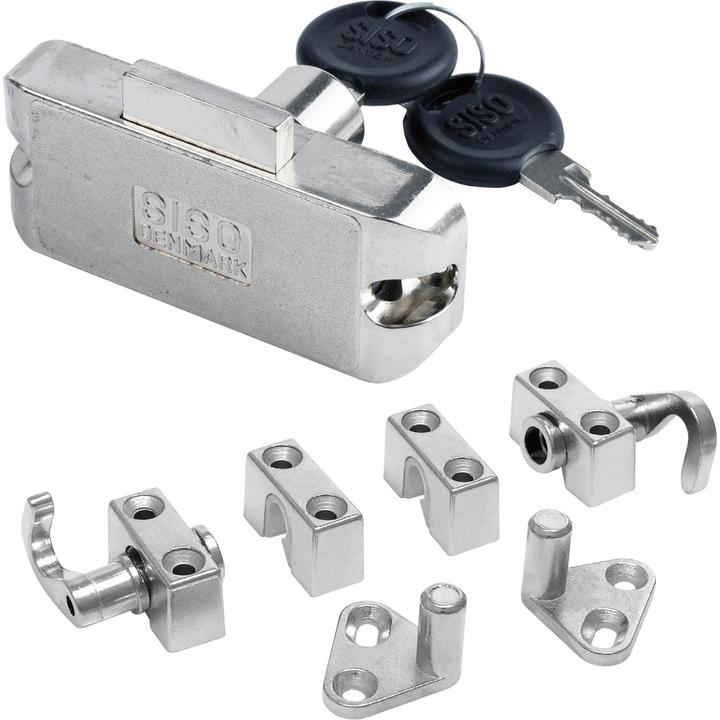 Actual product image Siso Cylinder espagnolette lock 922 incl. accessories, nickel-plated steel