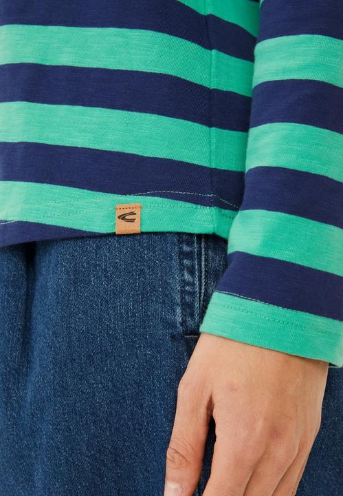 Actual product image Camel Active Gestreiftes Langarmshirt aus reiner Baumwolle (XS)