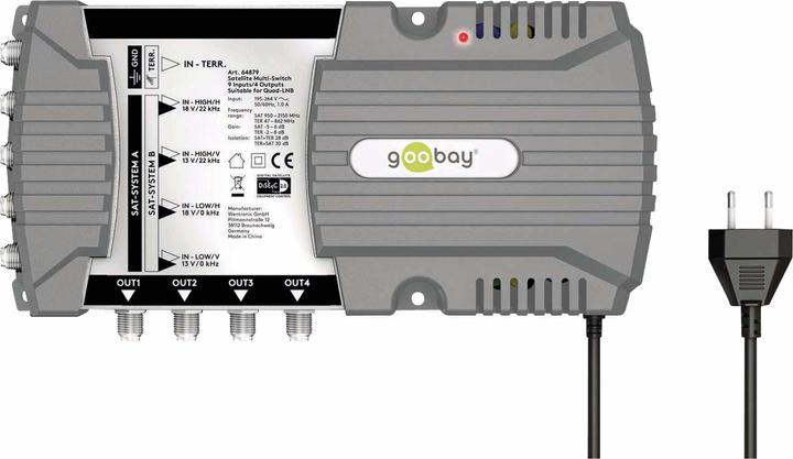 Actual product image Goobay Satellite multi-switch 9 inputs/4 outputs (Multi switch)