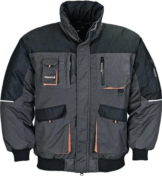 Produktbild Terratrend Pilotenjacke Grösse XXL dunkelgrau/schwarz/orange (XXL)