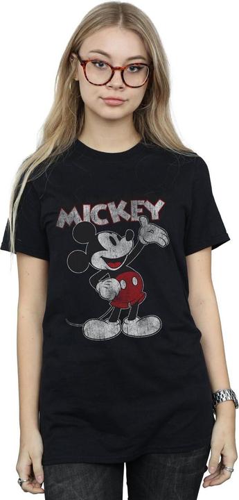 Actual product image Disney Womens/Ladies Presents Mickey Mouse Cotton Boyfriend T-Shirt (XXL)