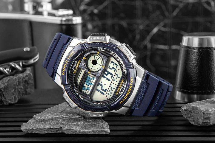 Image du produit Casio Mod. WORLD TIME ILLUMINATOR - 5 alarmes, 10 Year battery (Montre de sport, 43 mm)