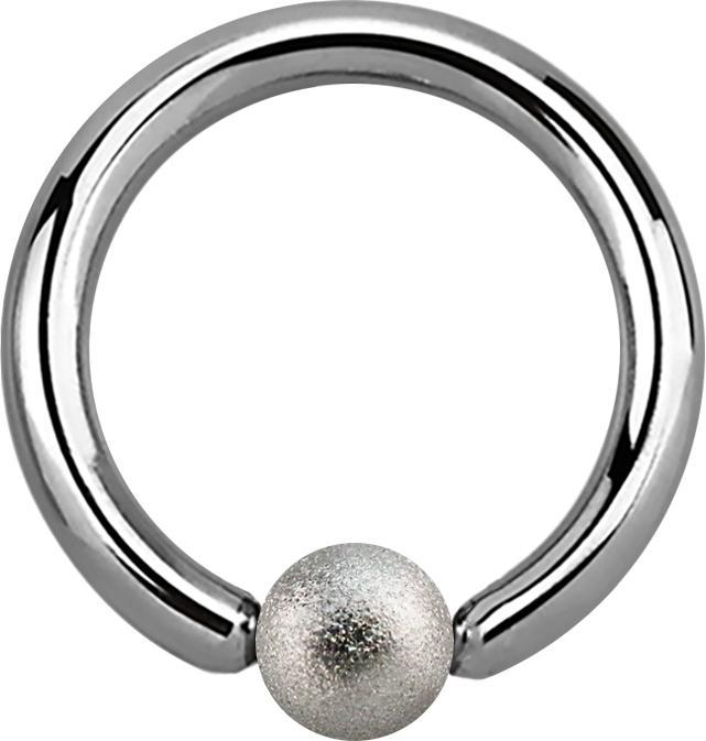 Star Piercing Ball Closure Ring silber gesprenkelt (ohne Messing, Chirurgenstahl 316L)