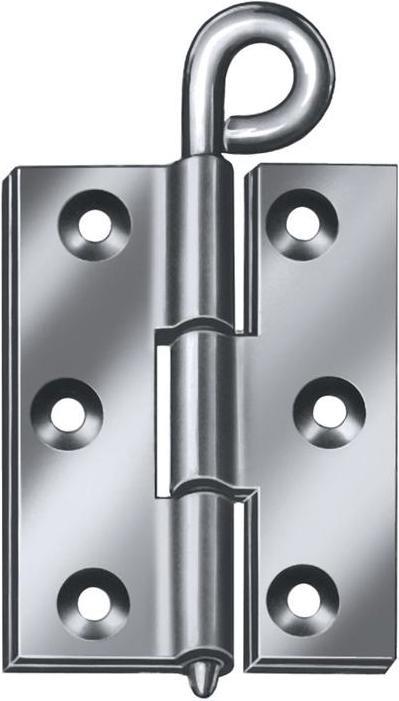 Actual product image Vormann Baffle hinge Height 70 mm Width 55 mm Thickness 3 mm Steel blue galvanised beaten
